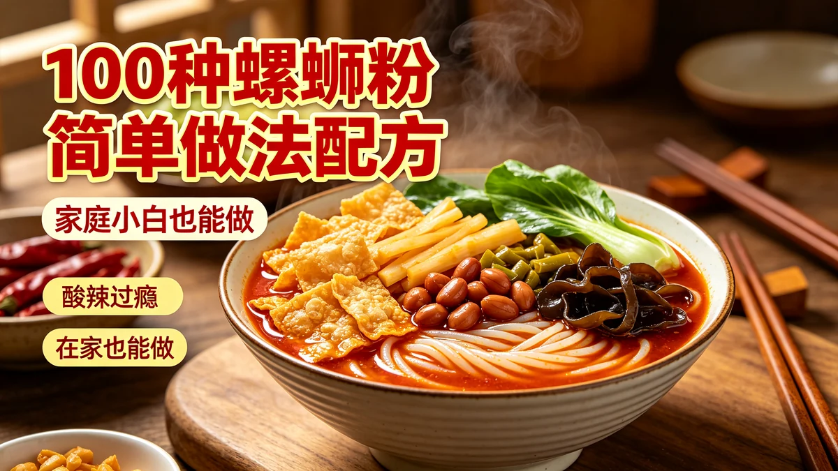 100种螺蛳粉简单做法配方 家庭小白也能做
