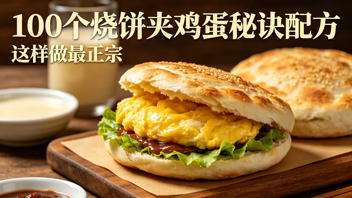 100个烧饼夹鸡蛋秘诀配方 这样做最正宗