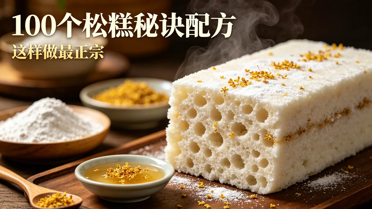 100个松糕秘诀配方 这样做最正宗