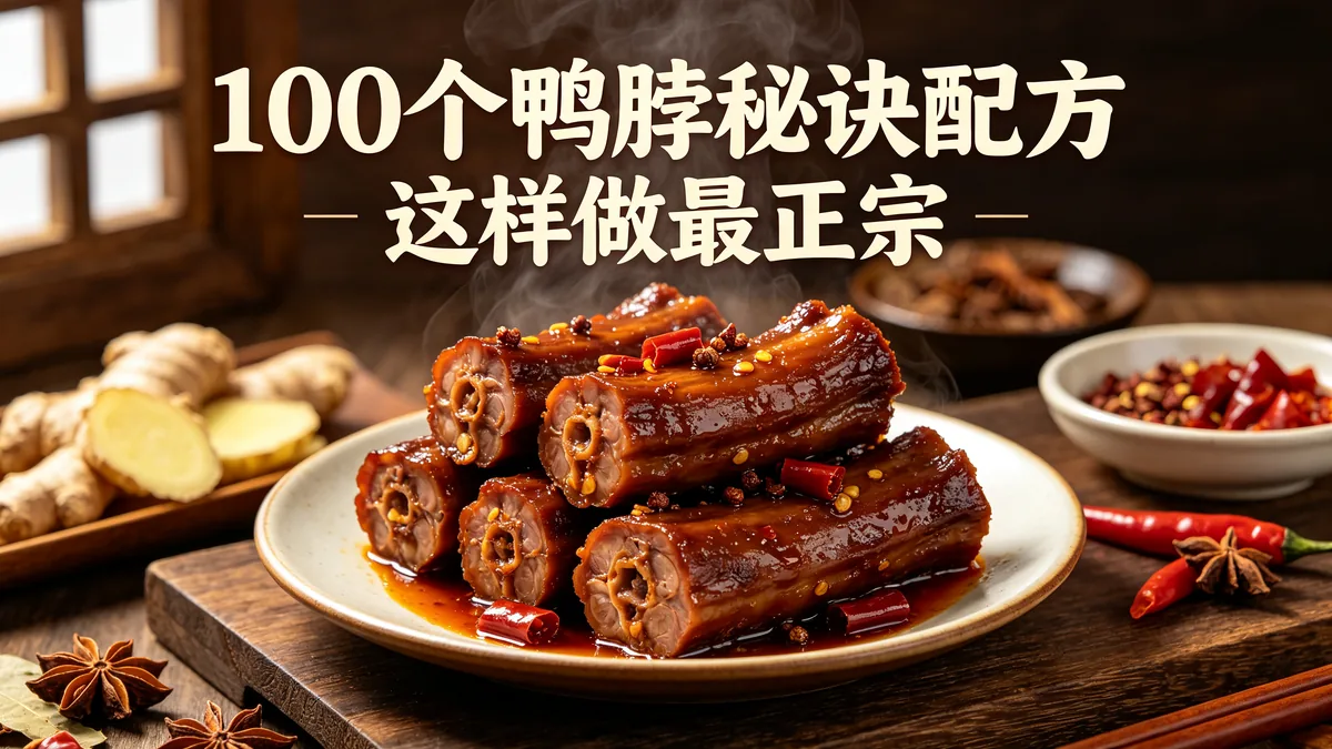 100个鸭脖秘诀配方 这样做最正宗