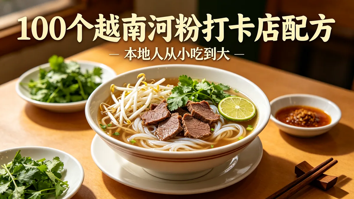100个越南河粉打卡店配方 本地人从小吃到大