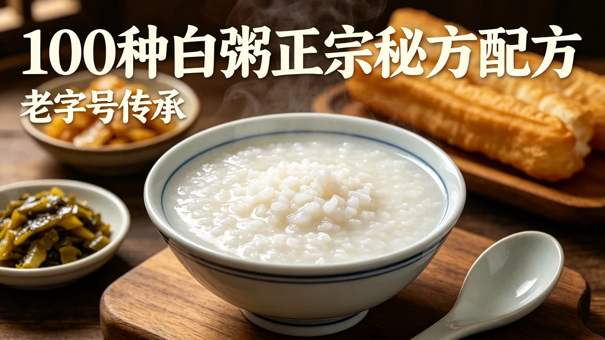 100种白粥正宗秘方配方 老字号传承