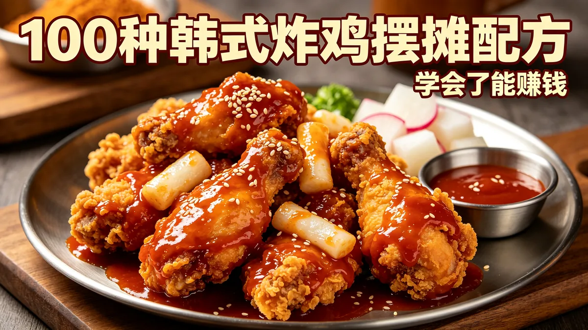 100种韩式炸鸡摆摊配方 学会了能赚钱