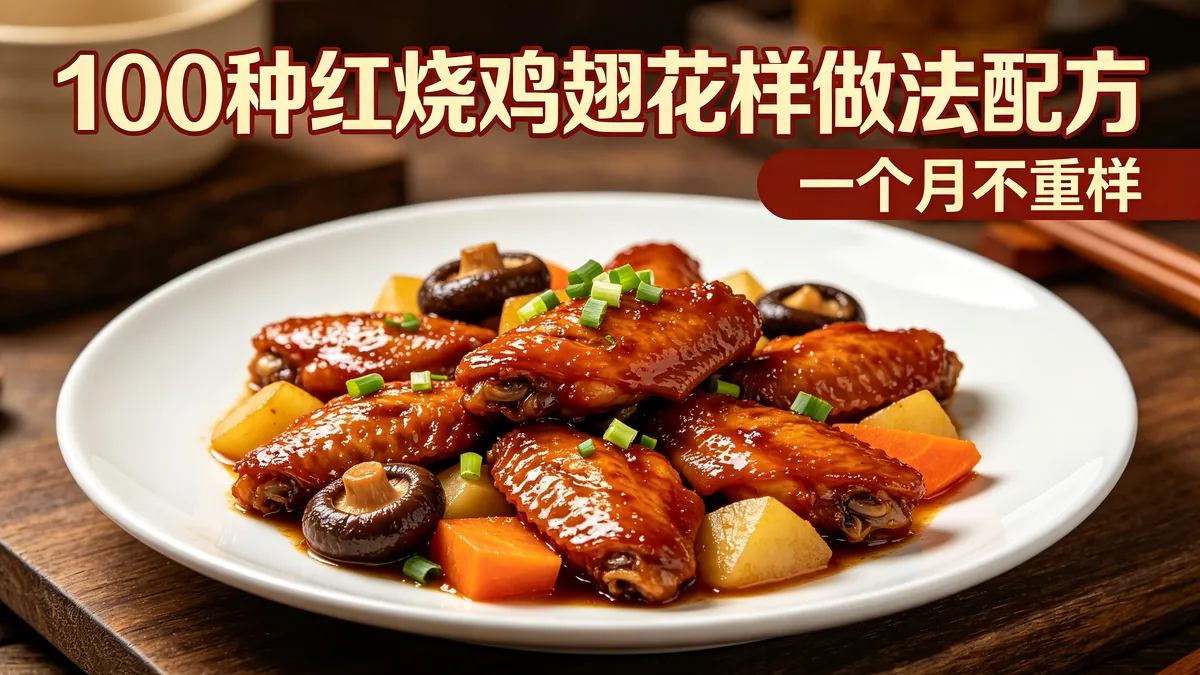 100种红烧鸡翅花样做法配方 一个月不重样