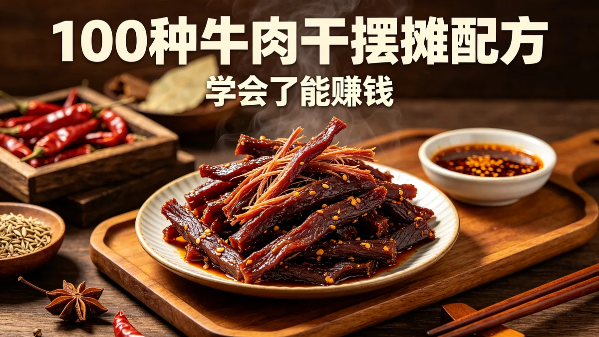 100种牛肉干摆摊配方 学会了能赚钱