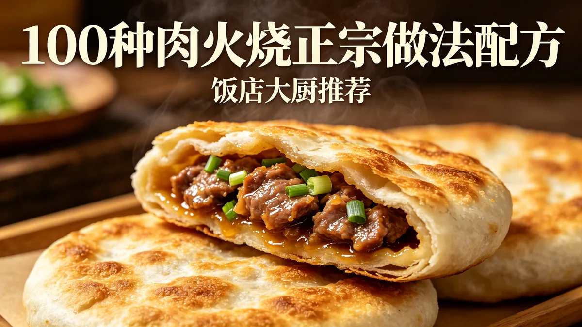 100种肉火烧正宗做法配方 饭店大厨推荐