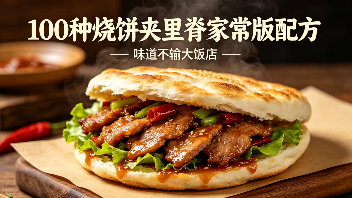 100种烧饼夹里脊家常版配方 味道不输大饭店