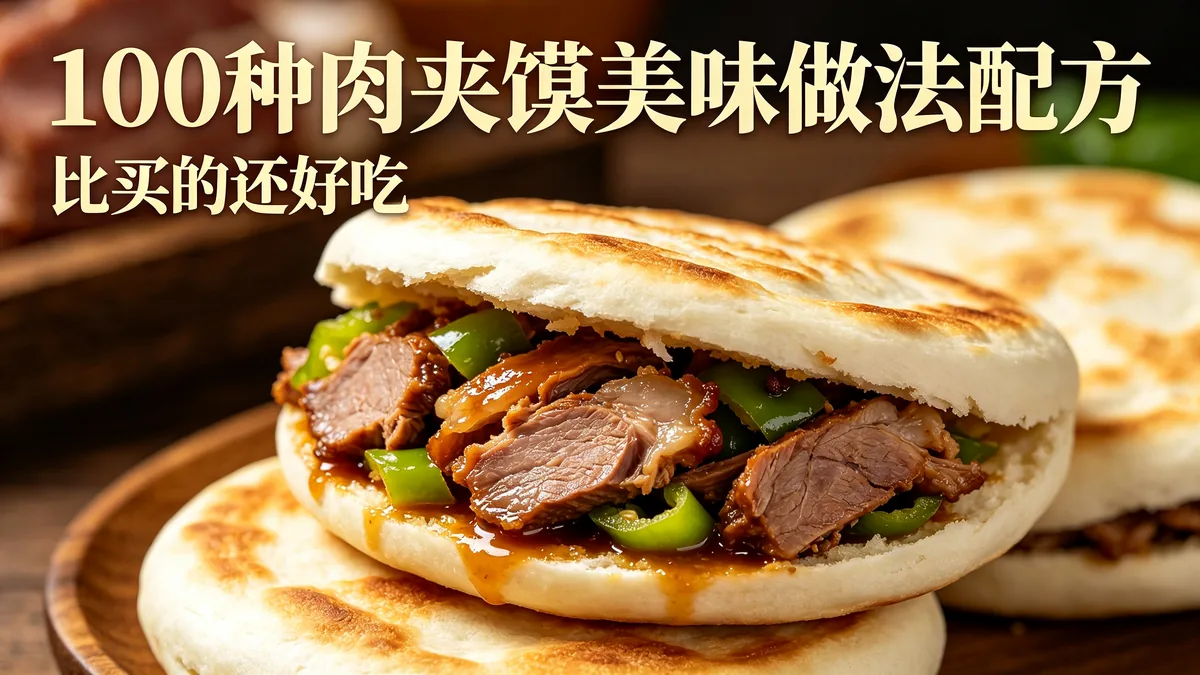 100种肉夹馍美味做法配方 比买的还好吃