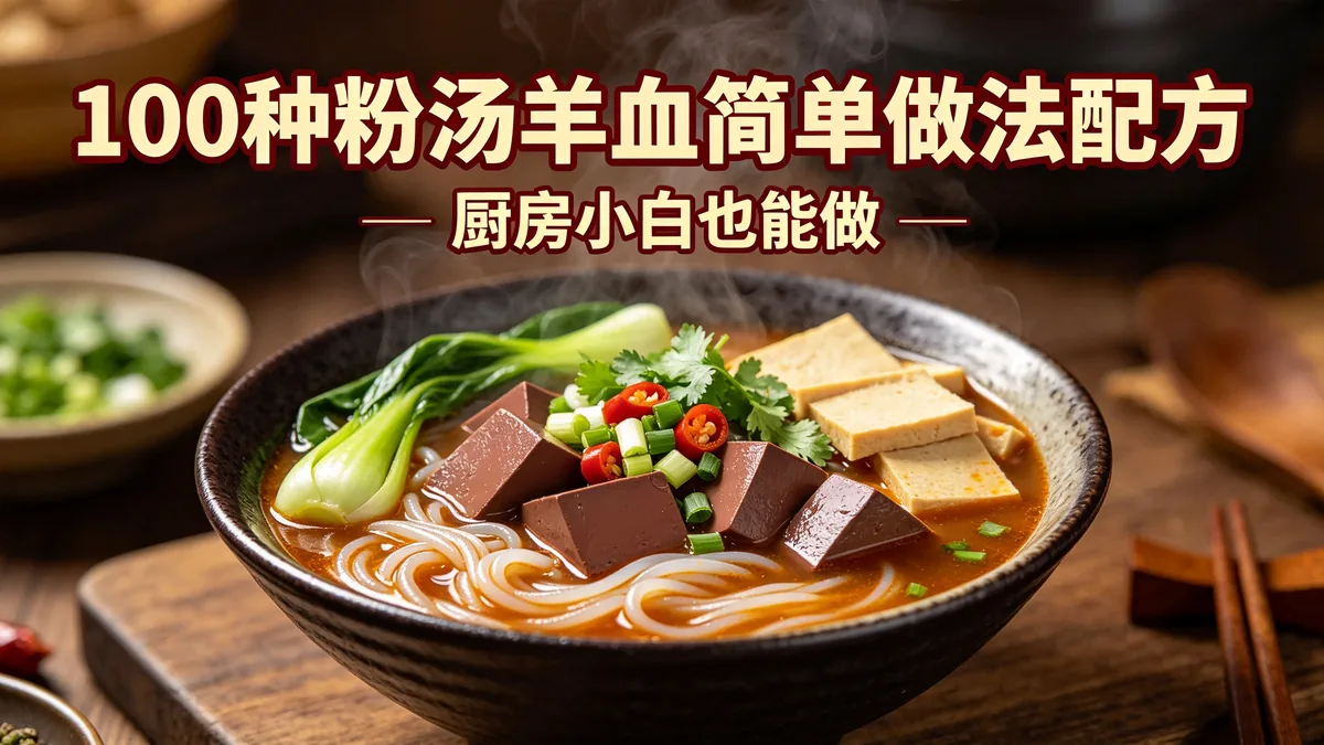 100种粉汤羊血简单做法配方 厨房小白也能做