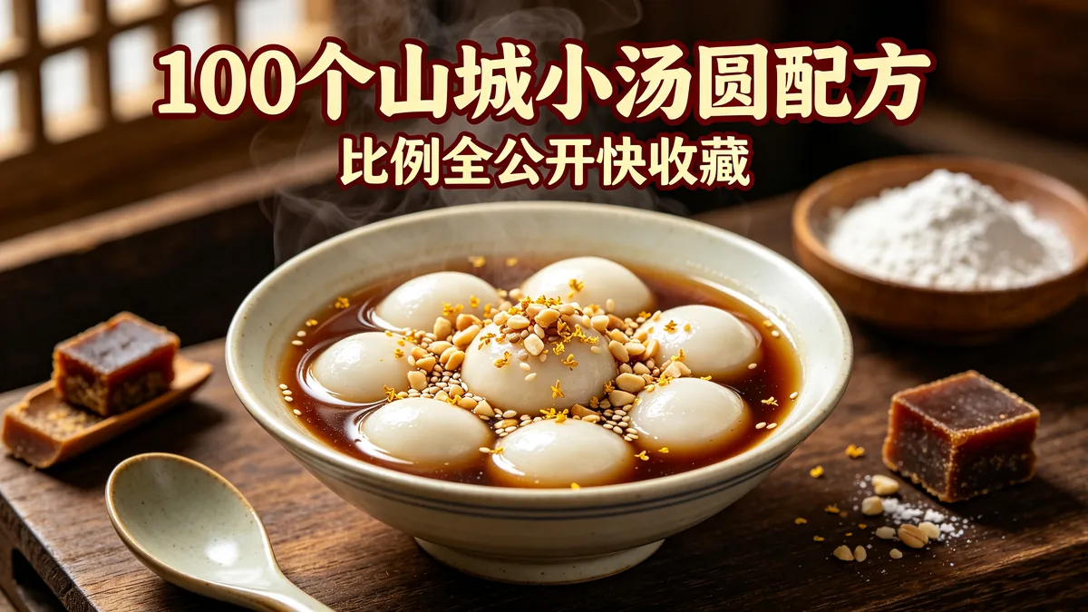 100个山城小汤圆配方 比例全公开快收藏
