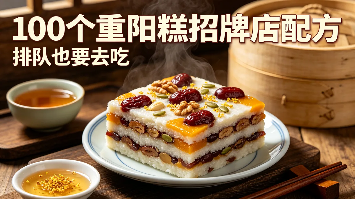 100个重阳糕招牌店配方 排队也要去吃