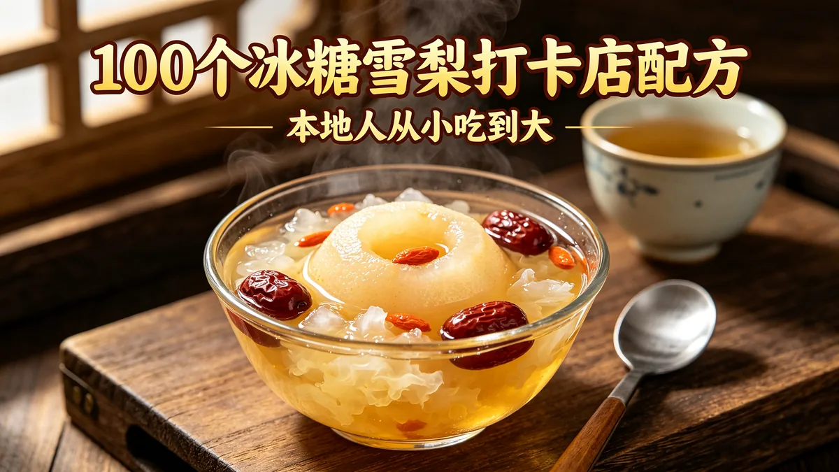 100个冰糖雪梨打卡店配方 本地人从小吃到大