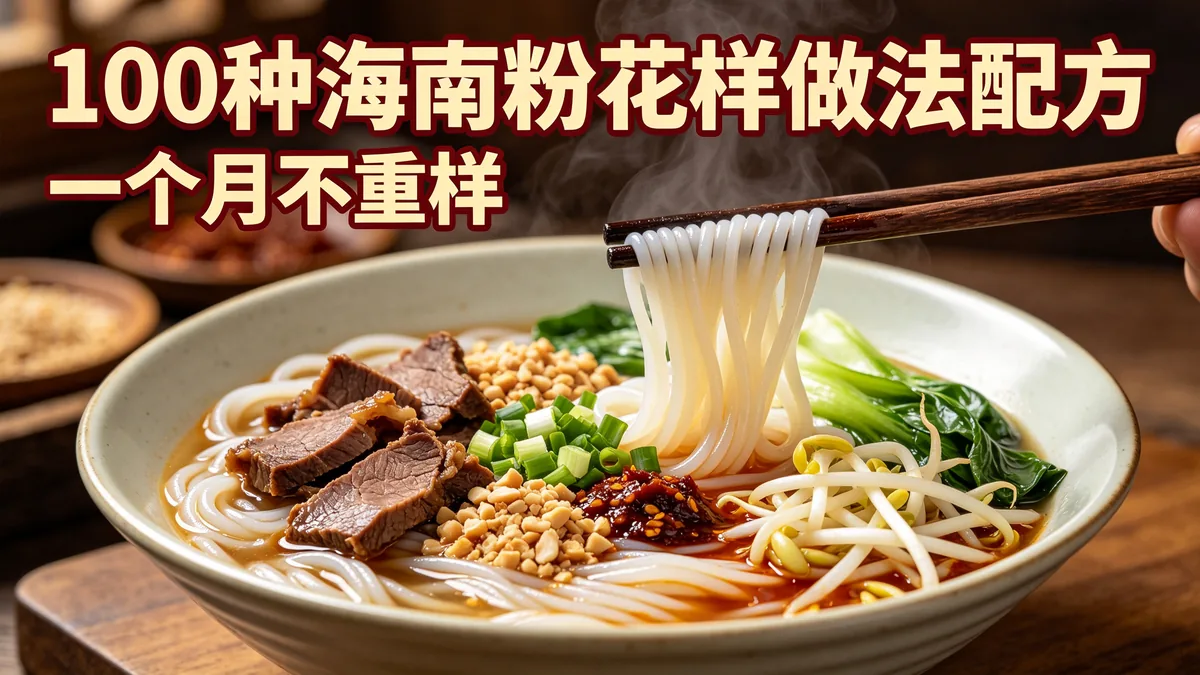 100种海南粉花样做法配方 一个月不重样