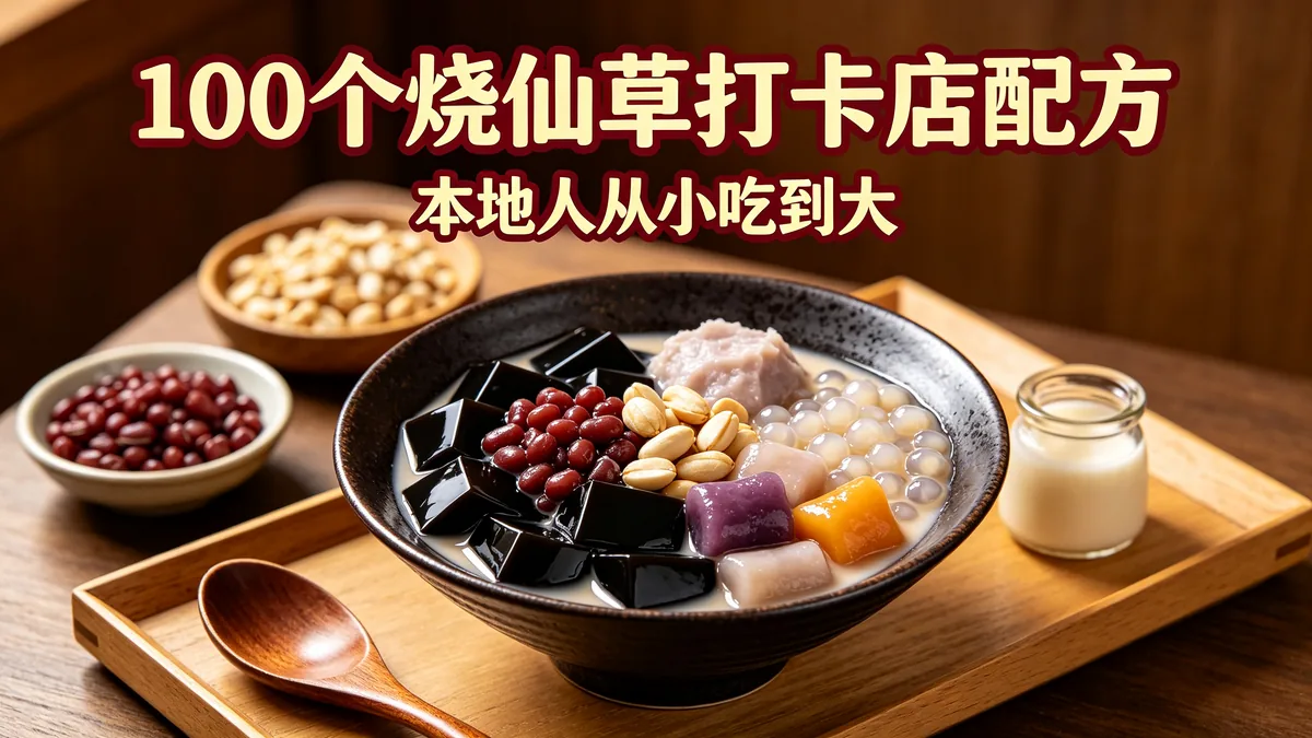 100个烧仙草打卡店配方 本地人从小吃到大