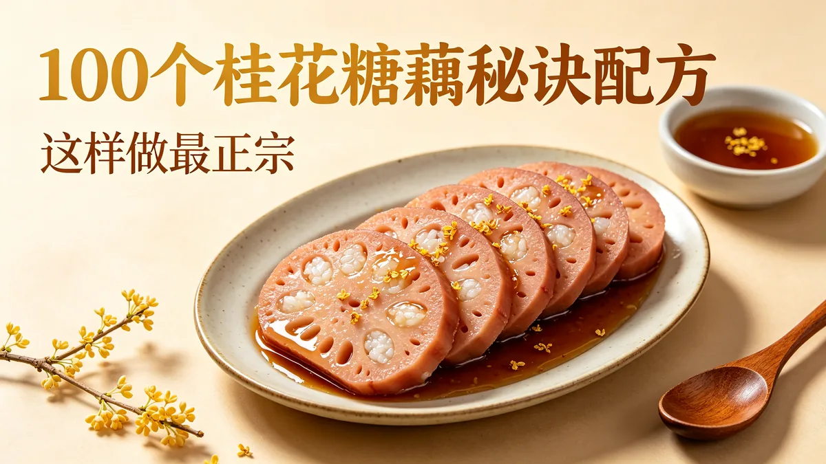 100个桂花糖藕秘诀配方 这样做最正宗