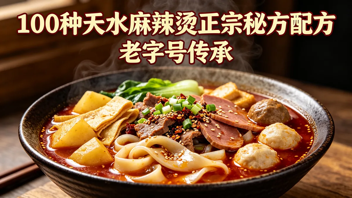 100种天水麻辣烫正宗秘方配方 老字号传承
