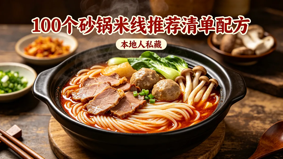 100个砂锅米线推荐清单配方 本地人私藏