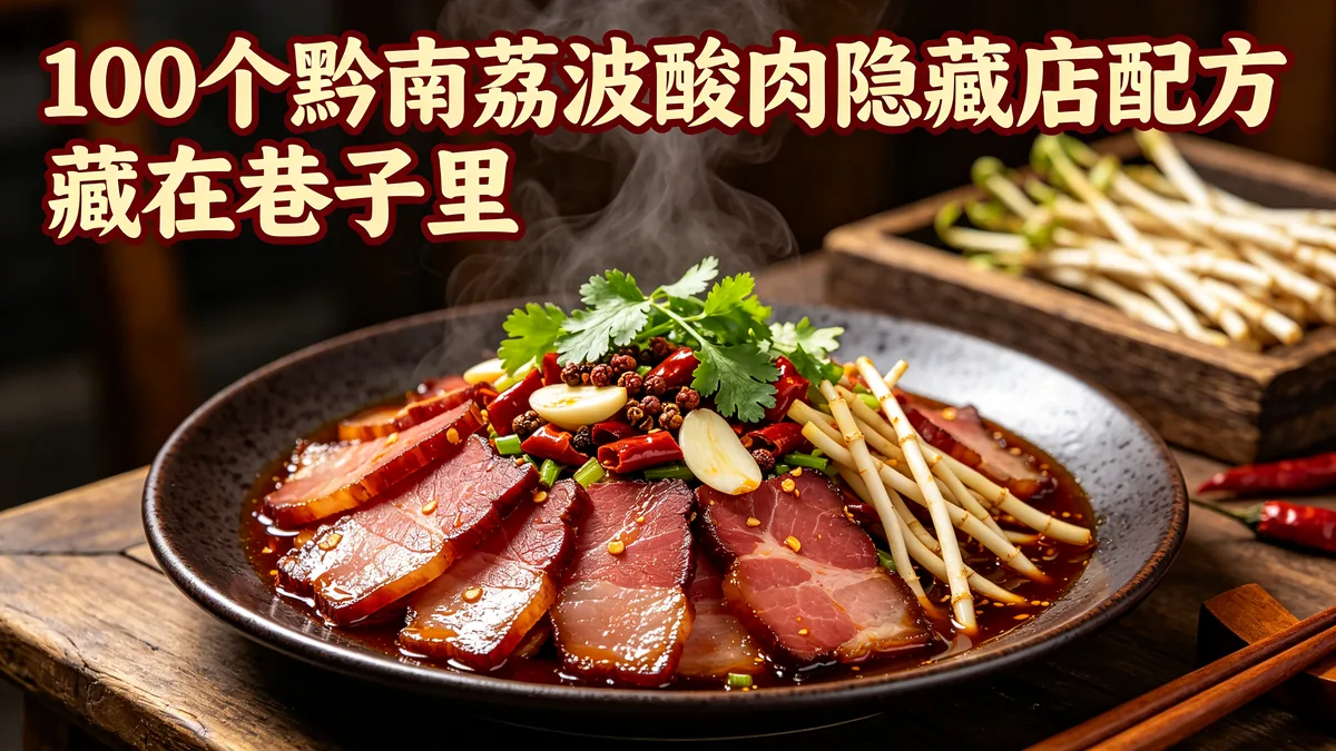 100个黔南荔波酸肉隐藏店配方 藏在巷子里