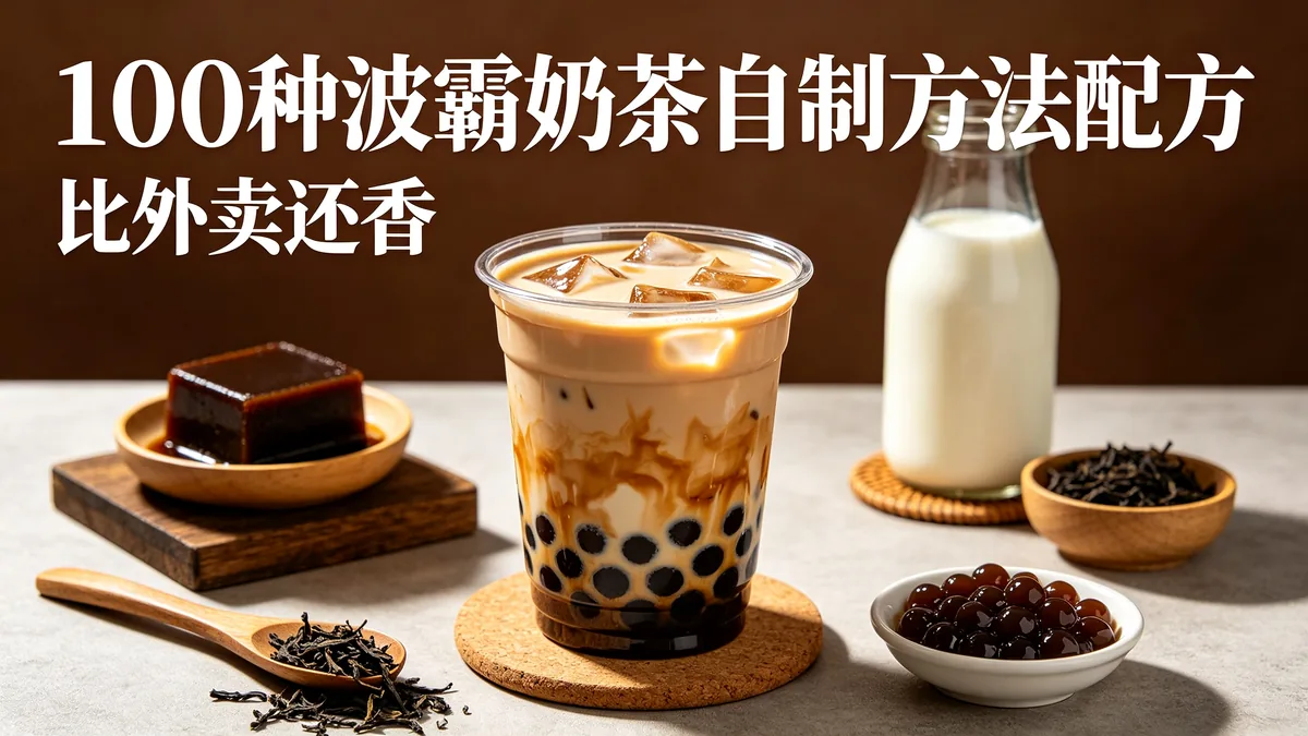 100种波霸奶茶自制方法配方 比外卖还香