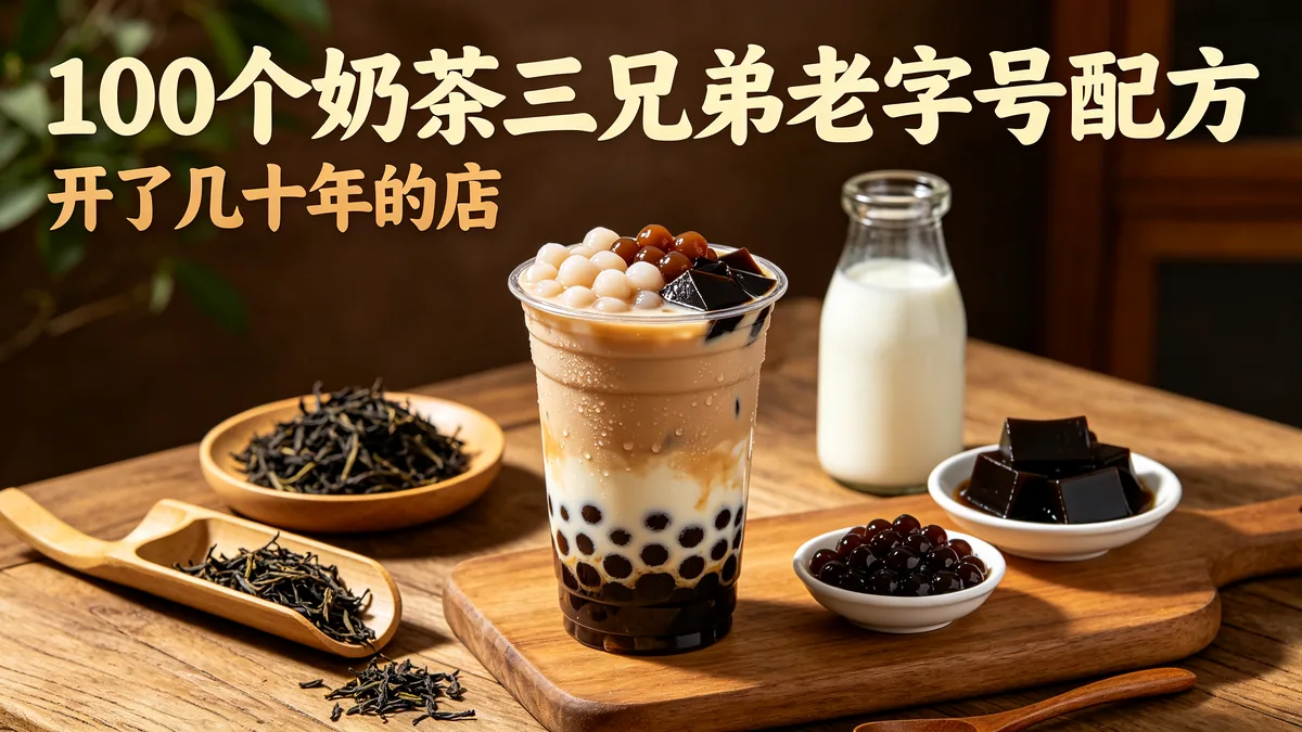 100个奶茶三兄弟老字号配方 开了几十年的店
