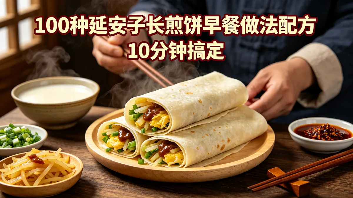 100种延安子长煎饼早餐做法配方 10分钟搞定