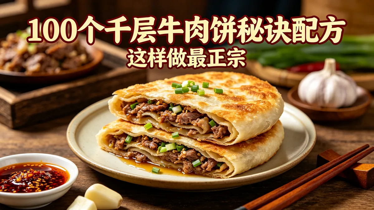 100个千层牛肉饼秘诀配方 这样做最正宗