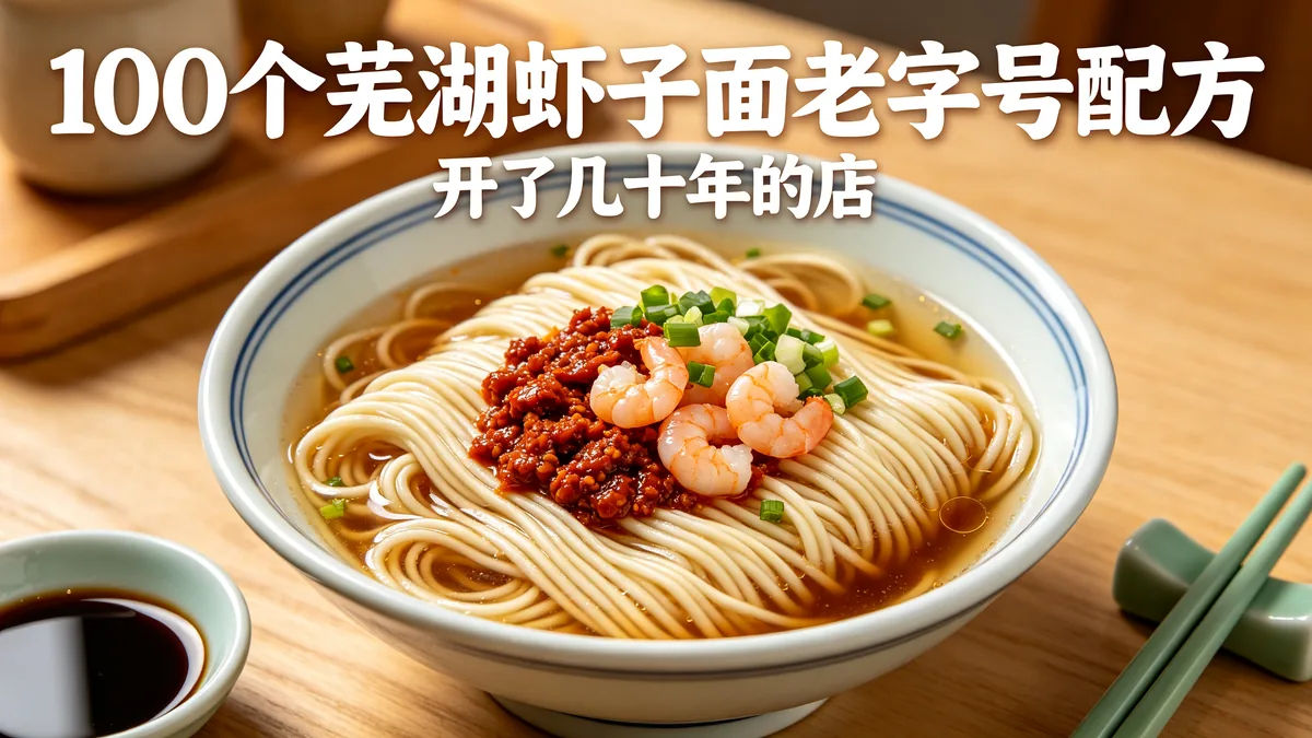 100个芜湖虾子面老字号配方 开了几十年的店