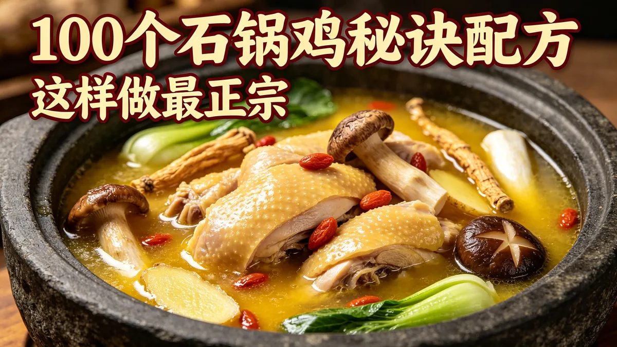 100个石锅鸡秘诀配方 这样做最正宗