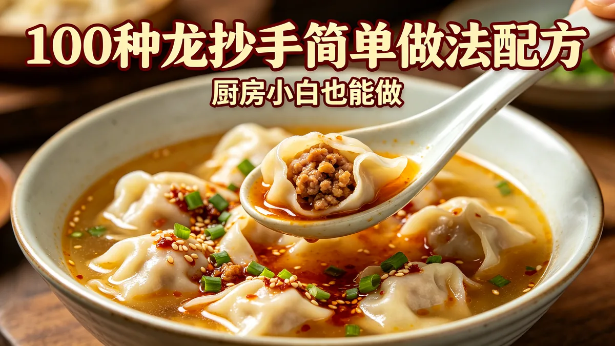 100种龙抄手简单做法配方 厨房小白也能做
