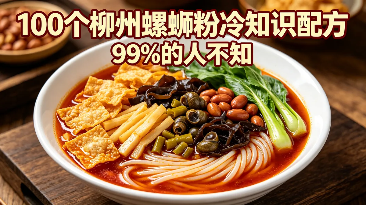 100个柳州螺蛳粉冷知识配方 99%的人不知