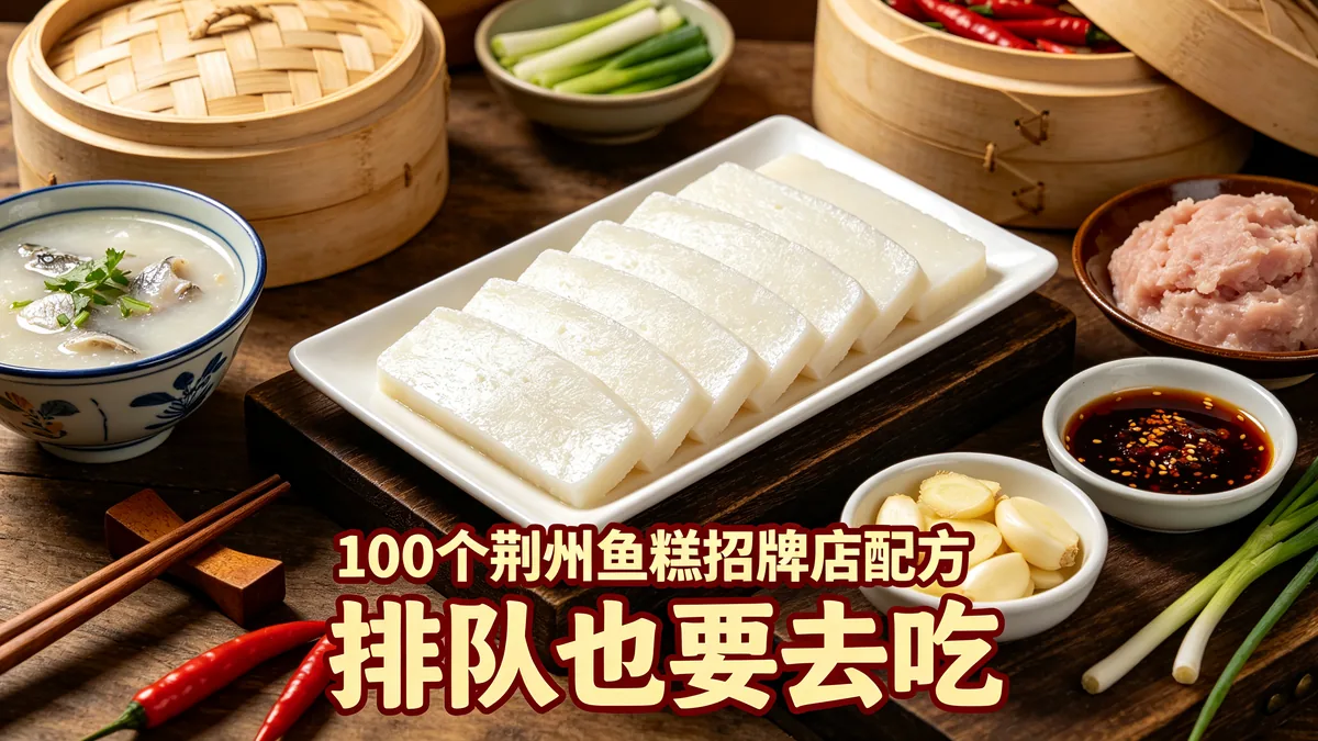 100个荆州鱼糕招牌店配方 排队也要去吃