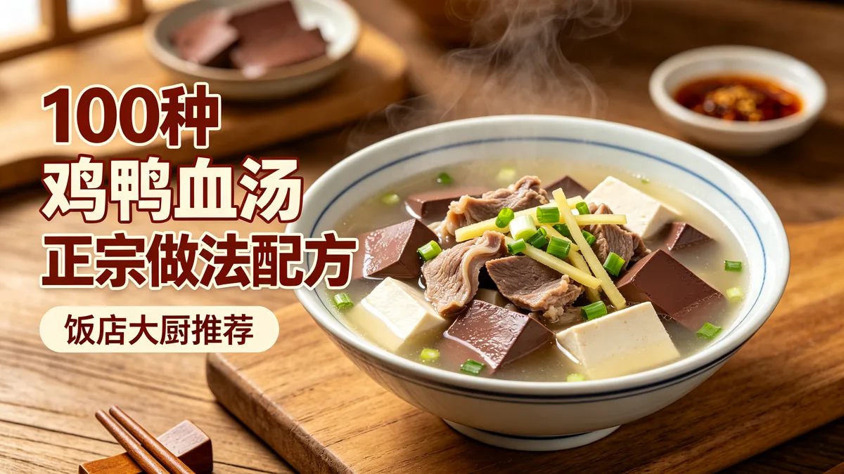 100种鸡鸭血汤正宗做法配方 饭店大厨推荐