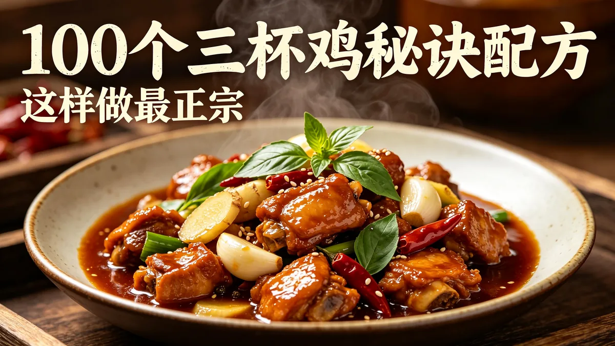 100个三杯鸡秘诀配方 这样做最正宗