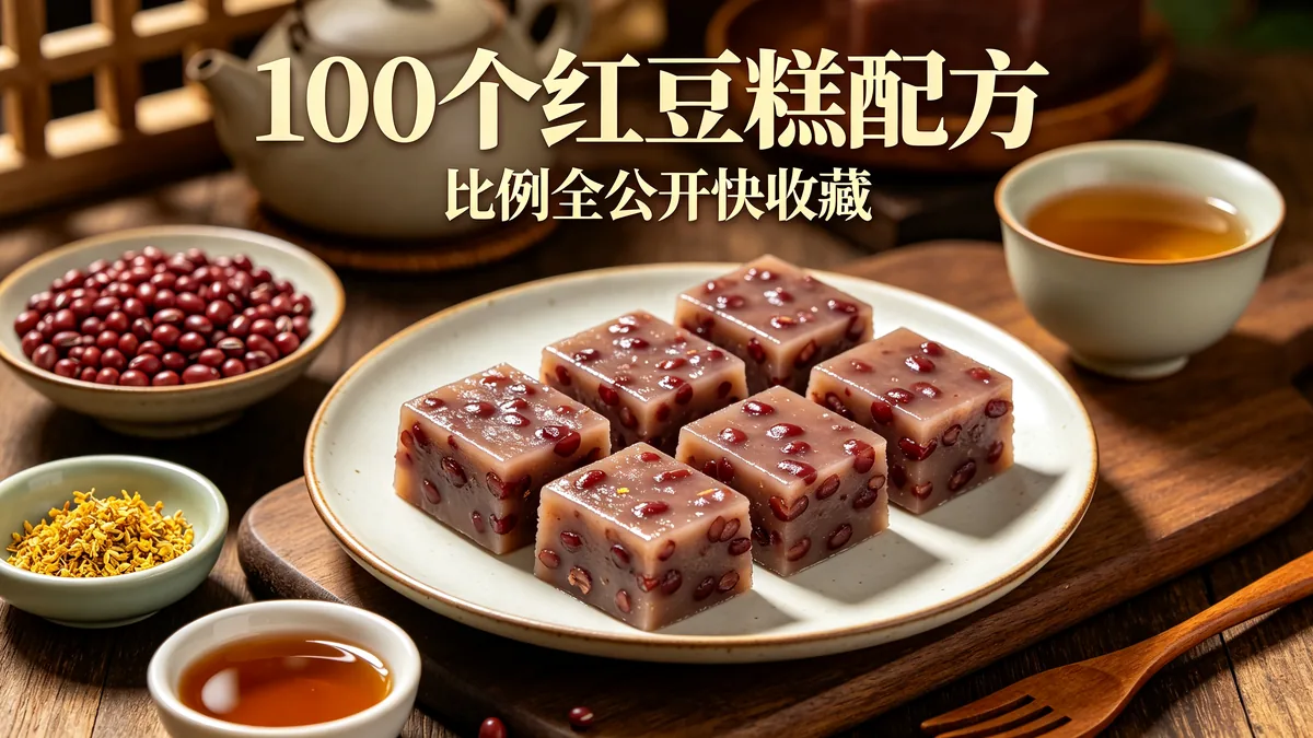 100个红豆糕配方 比例全公开快收藏