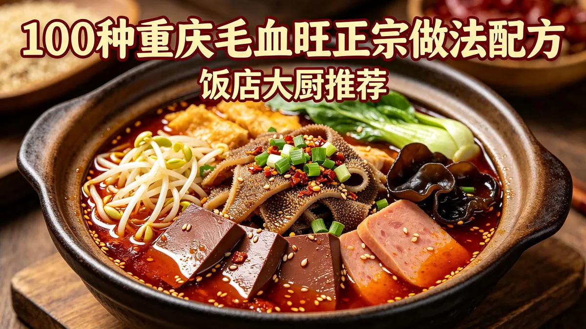 100种重庆毛血旺正宗做法配方 饭店大厨推荐