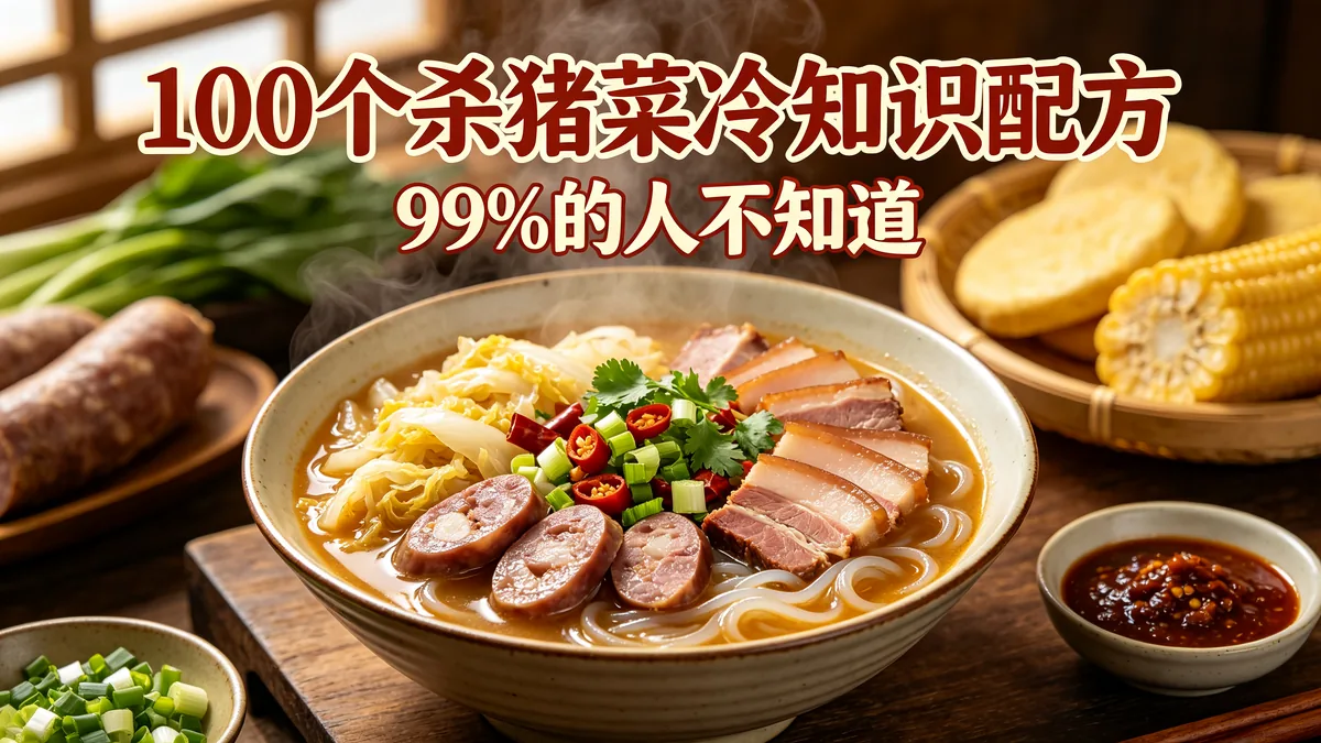 100个杀猪菜冷知识配方 99%的人不知道