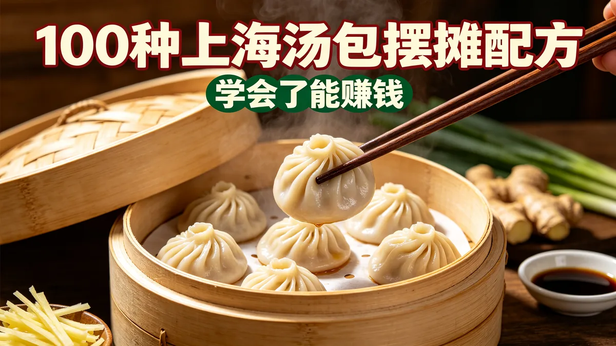 100种上海汤包摆摊配方 学会了能赚钱
