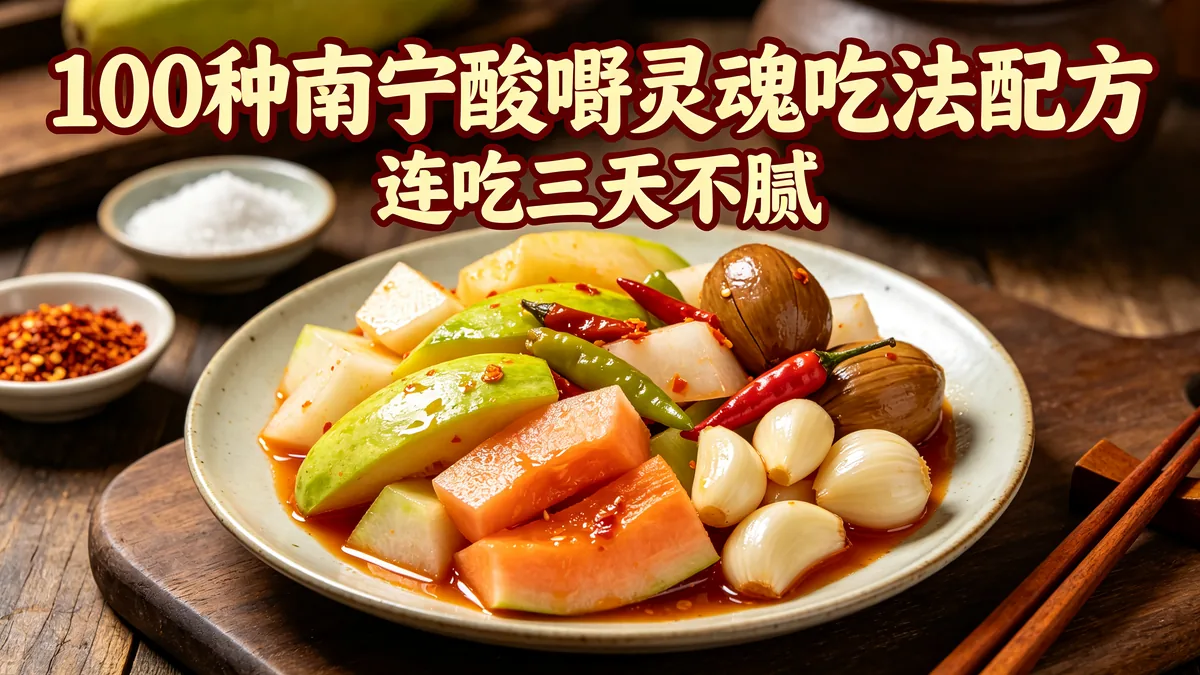 100种南宁酸嘢灵魂吃法配方 连吃三天不腻