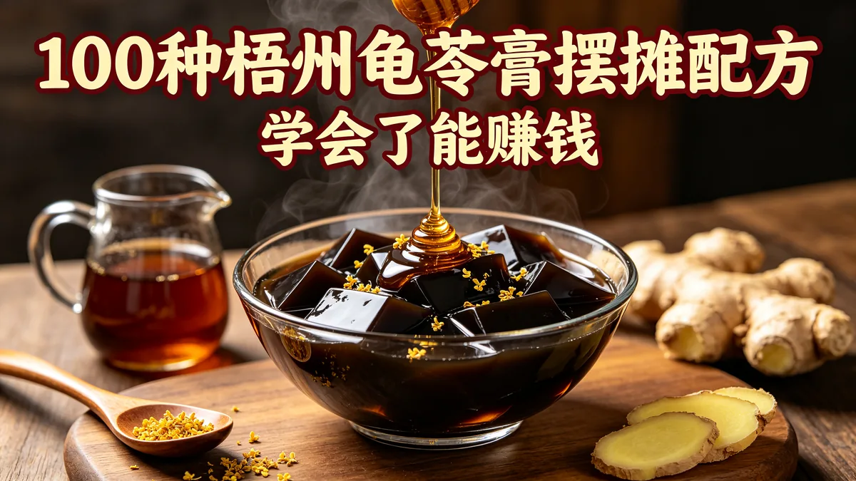 100种梧州龟苓膏摆摊配方 学会了能赚钱