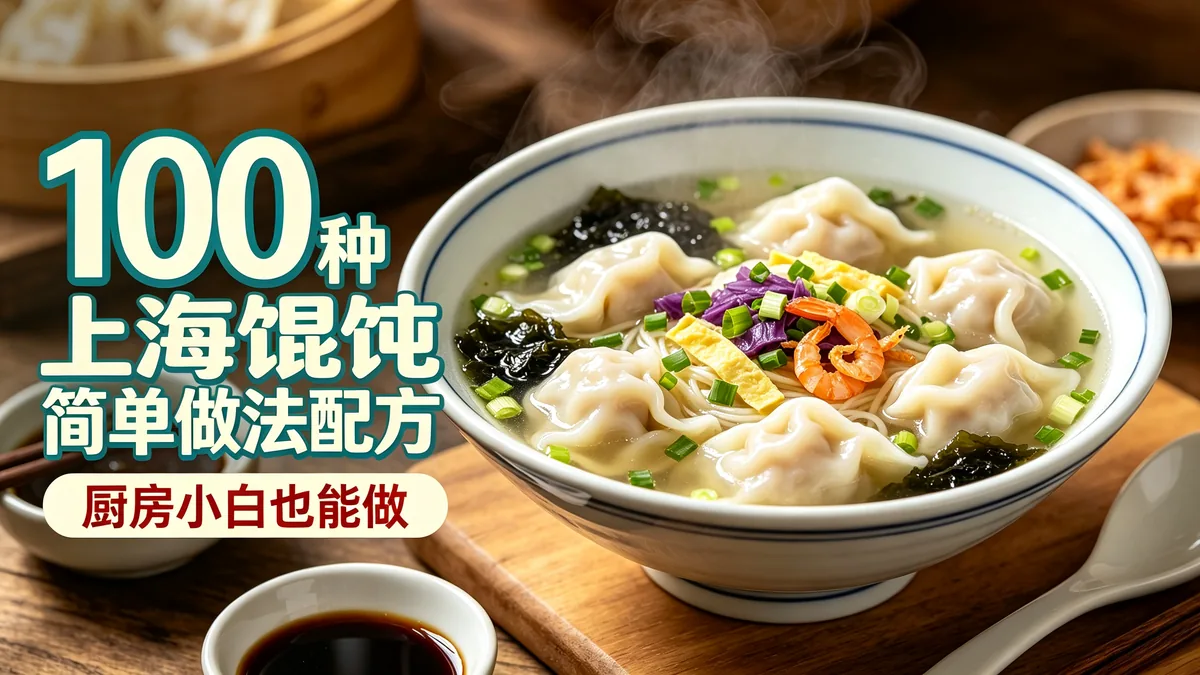 100种上海馄饨简单做法配方 厨房小白也能做