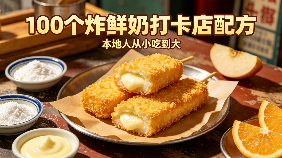100个炸鲜奶打卡店配方 本地人从小吃到大