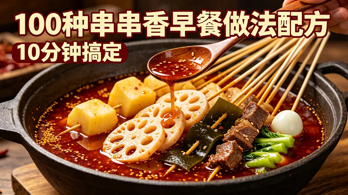 100种串串香早餐做法配方 10分钟搞定