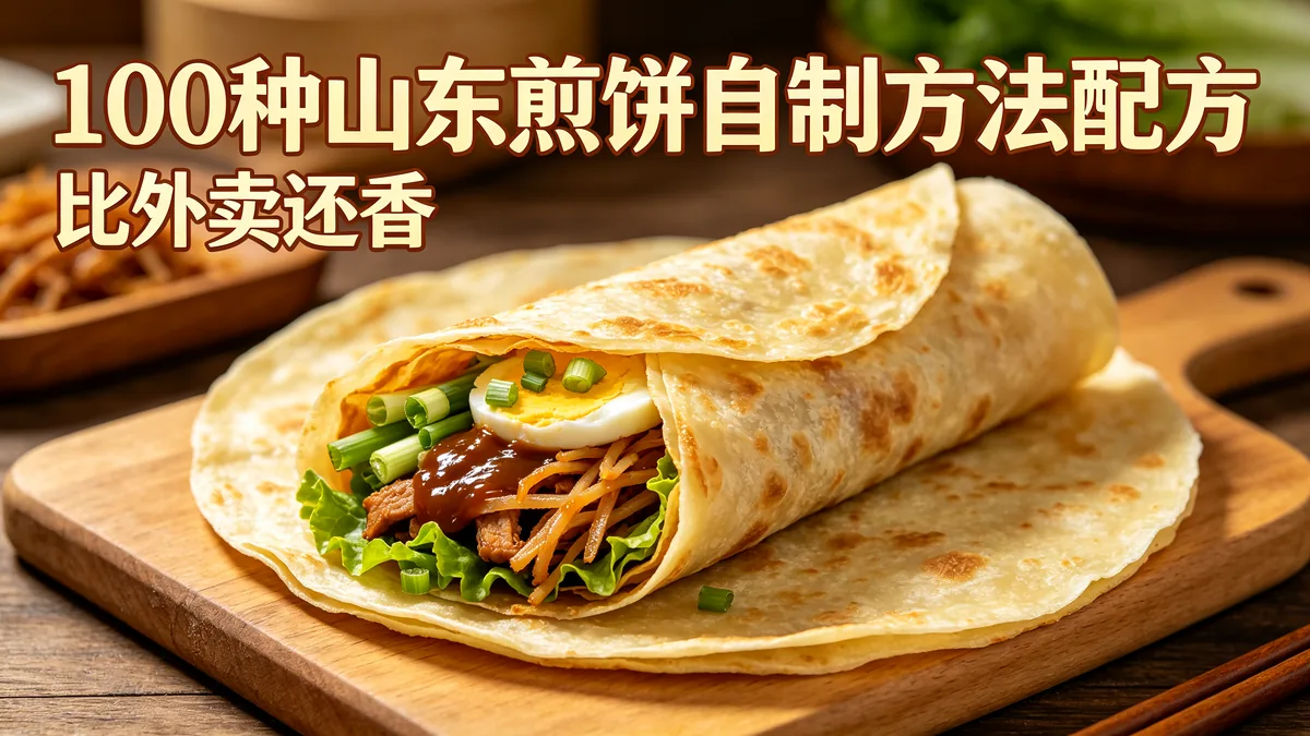 100种山东煎饼自制方法配方 比外卖还香