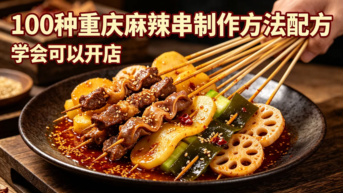 100种重庆麻辣串制作方法配方 学会可以开店