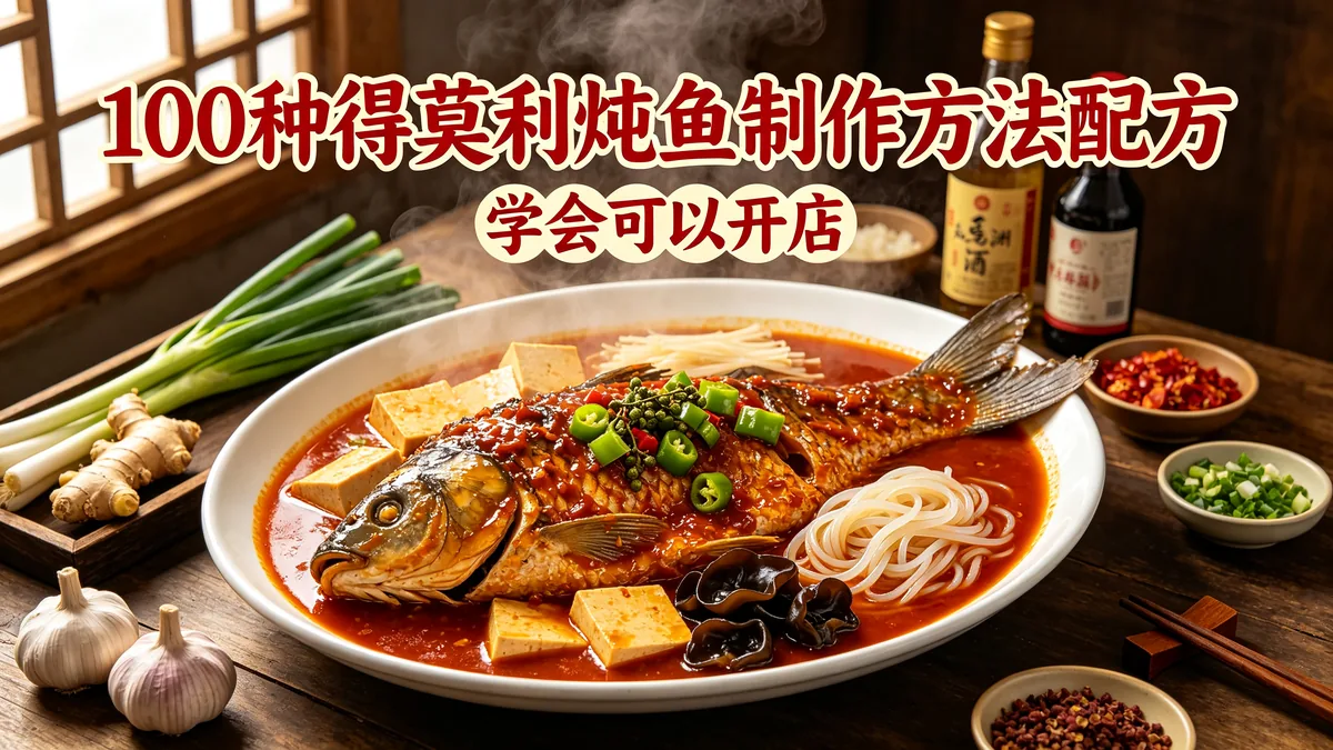 100种得莫利炖鱼制作方法配方 学会可以开店