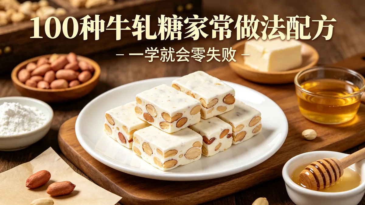 100种牛轧糖家常做法配方 一学就会零失败