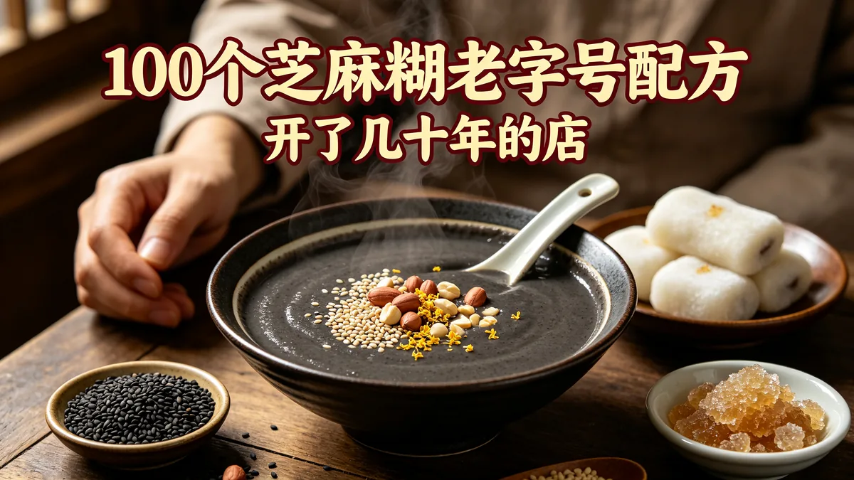 100个芝麻糊老字号配方 开了几十年的店