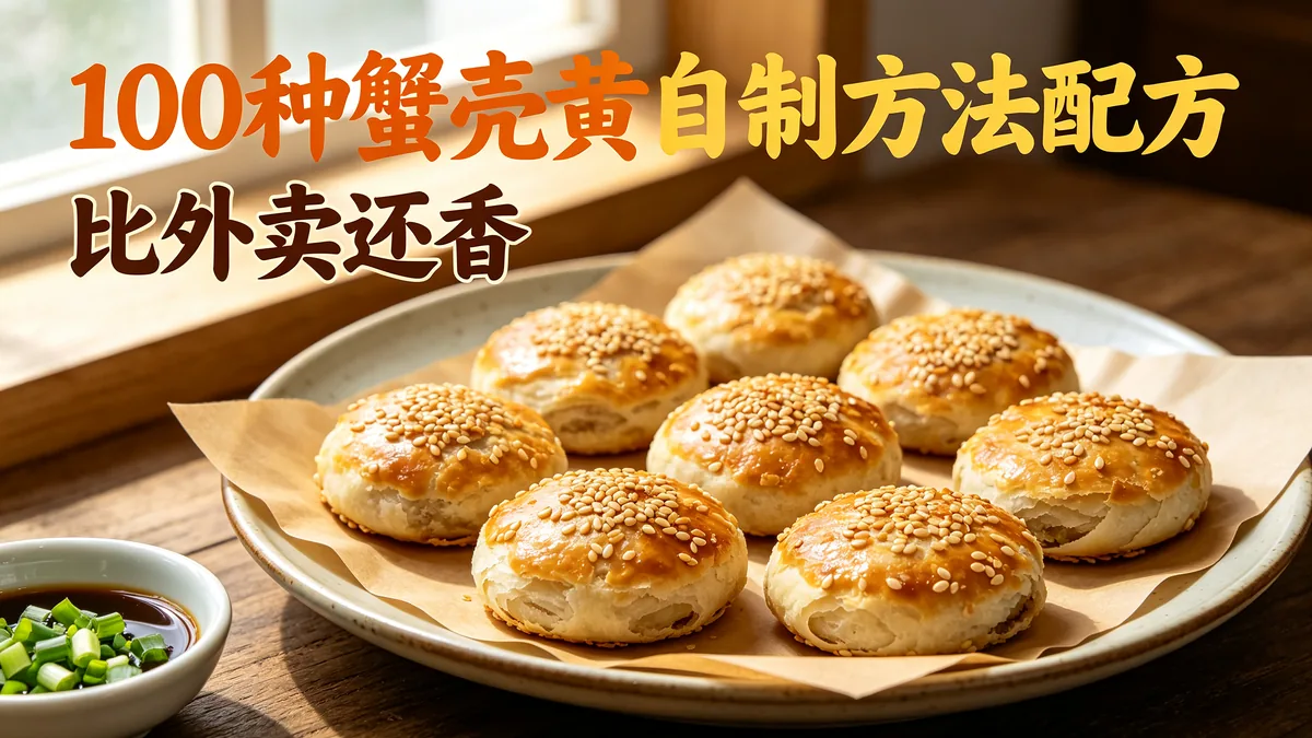 100种蟹壳黄自制方法配方 比外卖还香