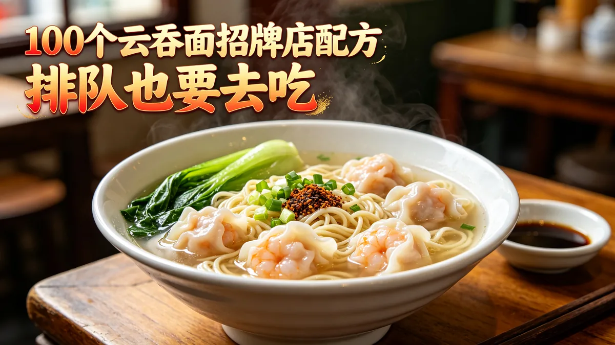 100个云吞面招牌店配方 排队也要去吃