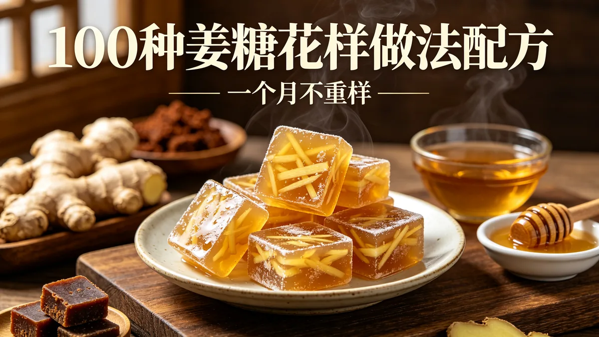 100种姜糖花样做法配方 一个月不重样
